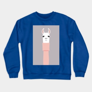 LLAMA IN PINK TURTLENECK SWEATER Crewneck Sweatshirt